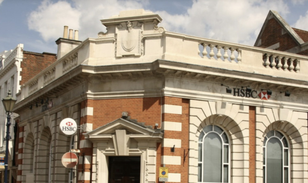 Hitchin's HSBC branch on Market Place - but for how much longer. CREDIT: Hitchin Nub News 