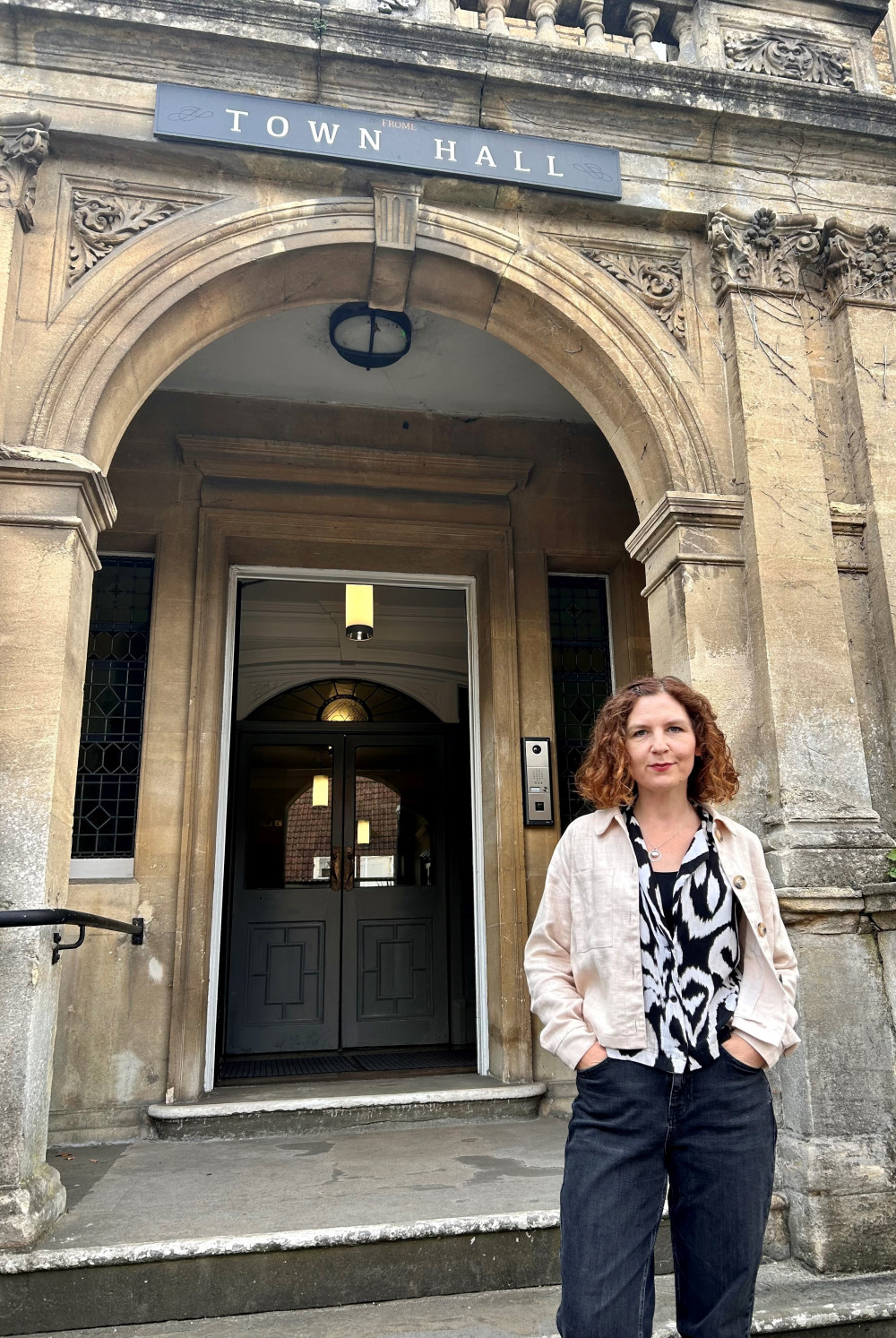 Cllr Polly Lamb at Frome Town Hall