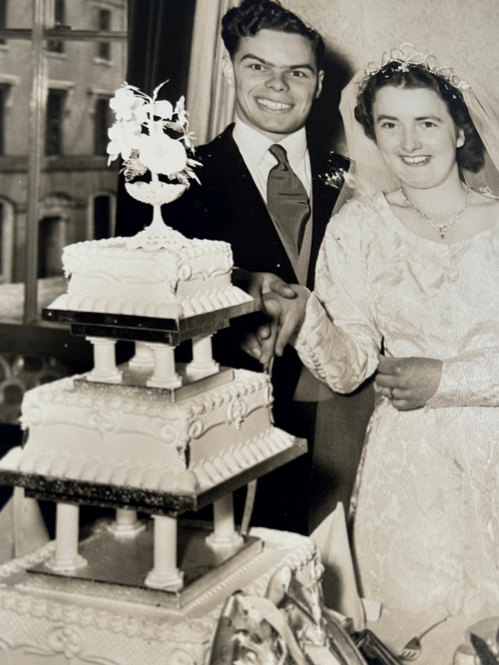 Kenneth and Pamela on their wedding day