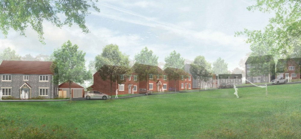 Artist's impression of 220 homes off A371 in Wells Artist's impression of 220 homes off A371 in Wells