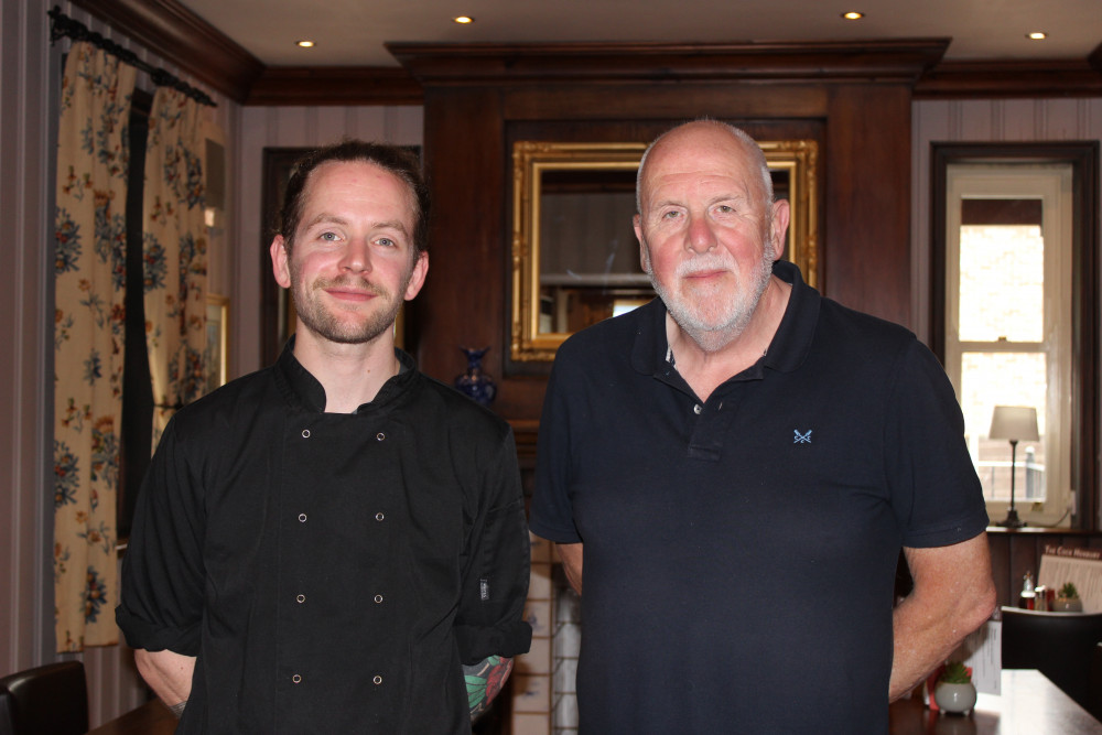 Chef Simon Coley and  Julian van Gelder welcome you to The Cock in Henbury. (Image - Macclesfield Nub News) 