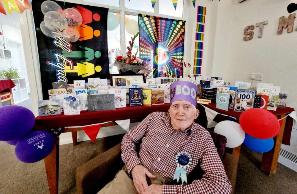 100-year-old Eric Deacon at St Mary's Holbrook (Picture: Anchor)