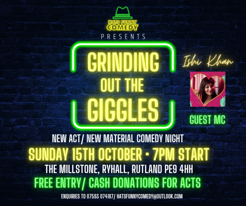 Hats Funny Comedy presents "Grinding out the giggles" - New act new material comedy night