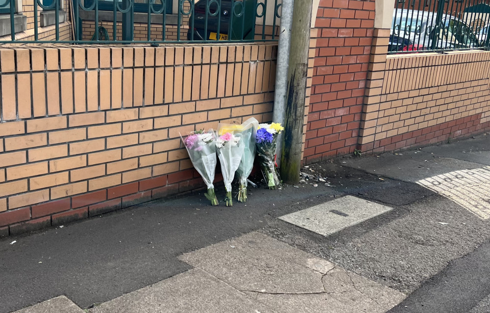 Flowers were laid at the scene on Chaplin Road, Normacot (Nub News).