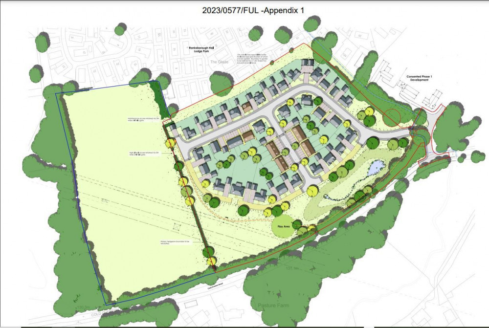 An amended application for 50 homes in Langham, Rutland, has been approved. Image credit: LDRS.