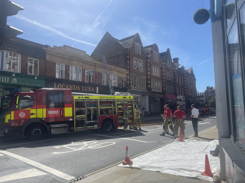 Fire at Locanda Luna Ristorante. (Photo credit: Nub News). 