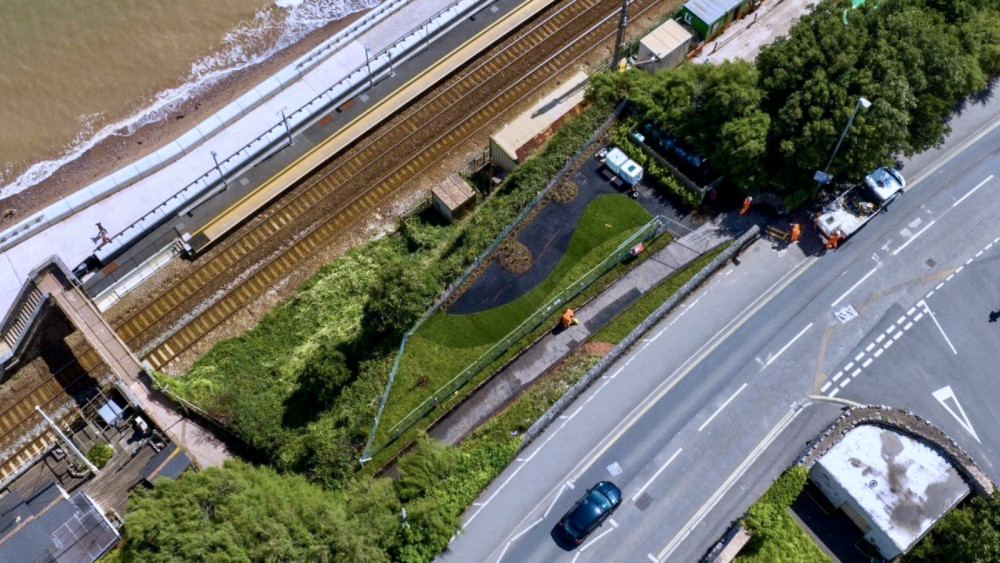 Aerial view of the 'pocket park' (Network Rail) Aerial view of the 'pocket park' (Network Rail)