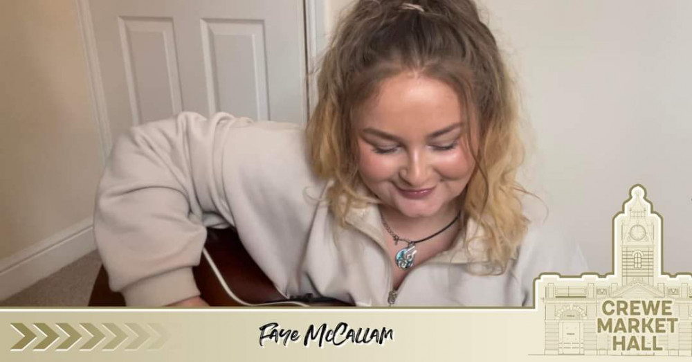 Faye McCallum is performing live at Crewe Market Hall on Saturday 26 August. 