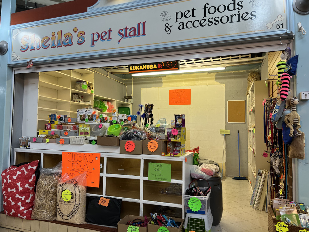 Sheila's Pet Stall, located inside Longton Market, will close for the final time next month (Nub News).