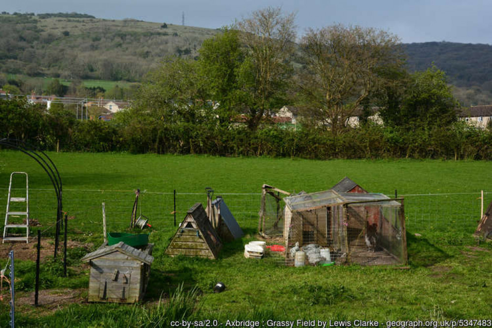 Looking towards where the new home is proposed in Axbridge