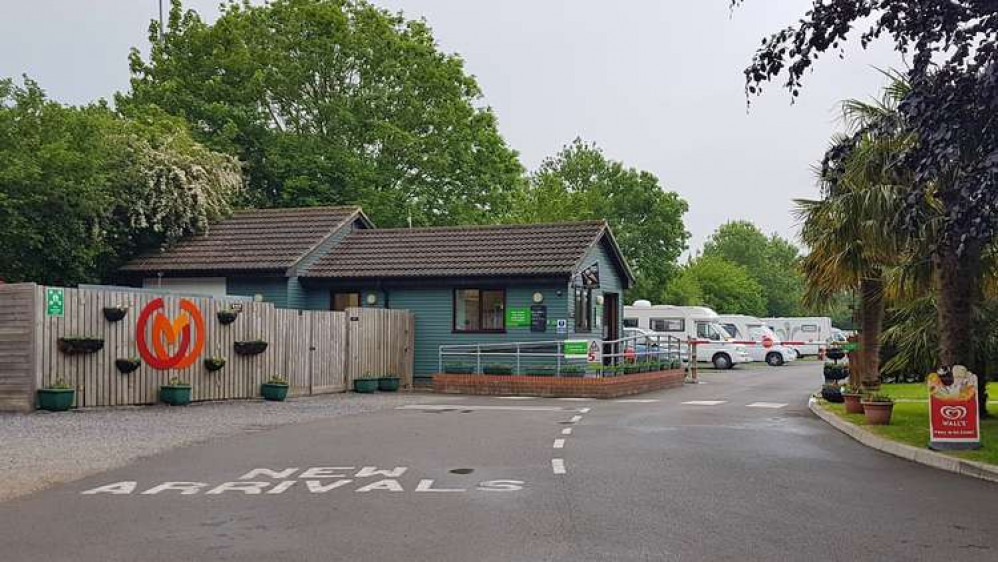 The Caravan and Motorhome Club site in Cheddar