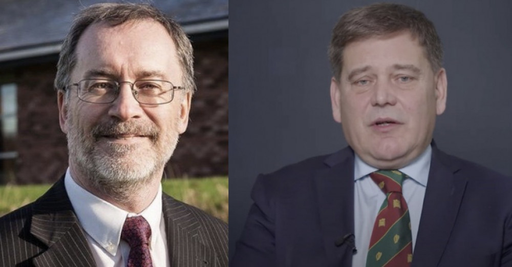 Cllr Sean Sheahan (left) and Coalville MP Andrew Bridgen. Images: North West Leicestershire Labour Group and YouTube. Cllr Sean Sheahan (left) and Coalville MP Andrew Bridgen. Images: North West Leicestershire Labour Group and YouTube.