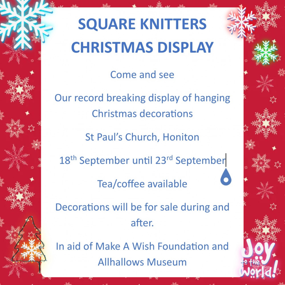 Square Knitters Christmas Display