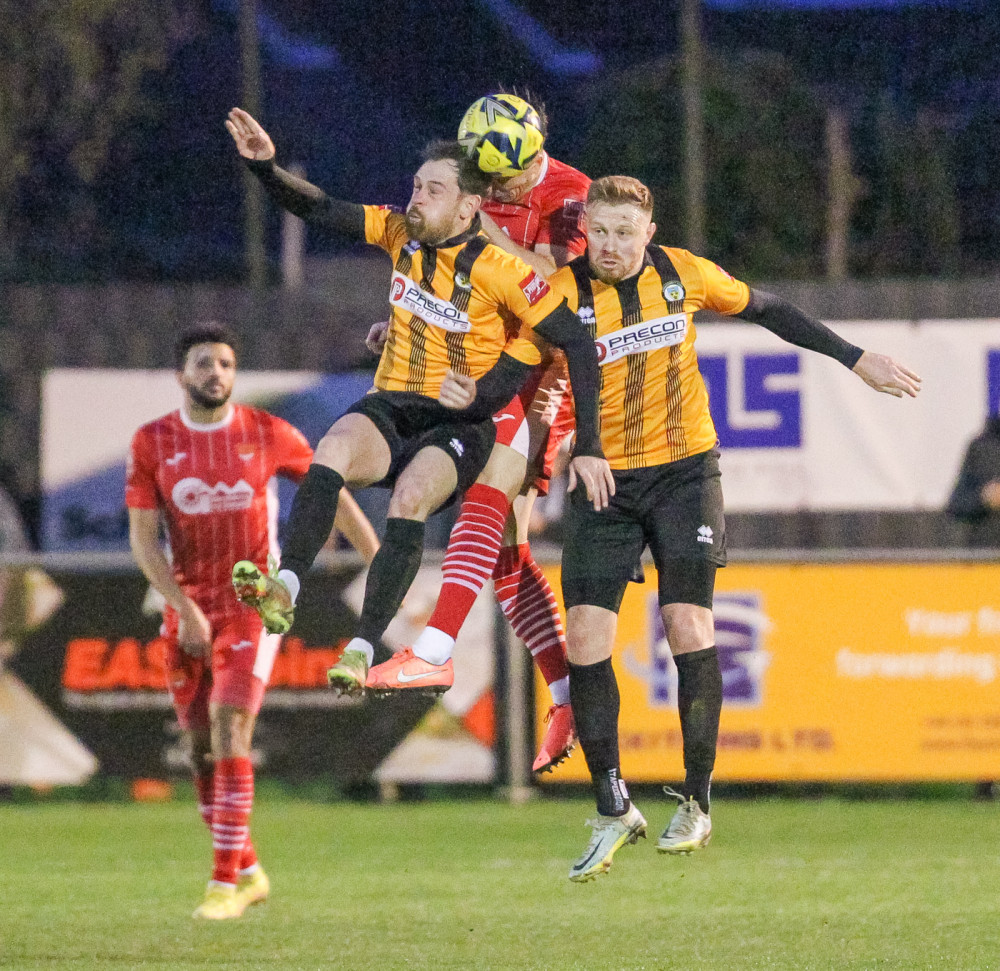 Action from Felixstowe's draw at Stowmarket (Picture: Stefan Peck)