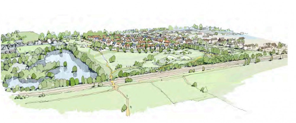 Plans for the Bugle nurseries site in Upper Halliford Road, Shepperton. Credit: Angle Property (RLP Shepperton) LLP