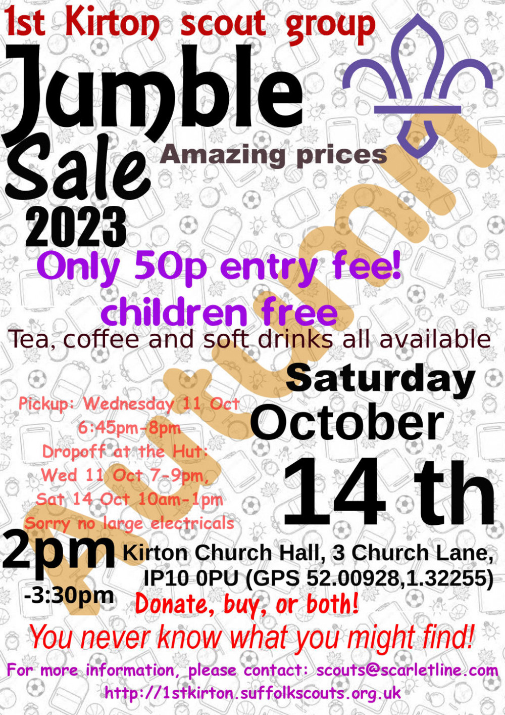 1st Kirton Autumn Jumble Sale 1st Kirton Autumn Jumble Sale