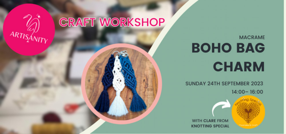 Boho Bag Charm Macrame Workshop - Artisanity