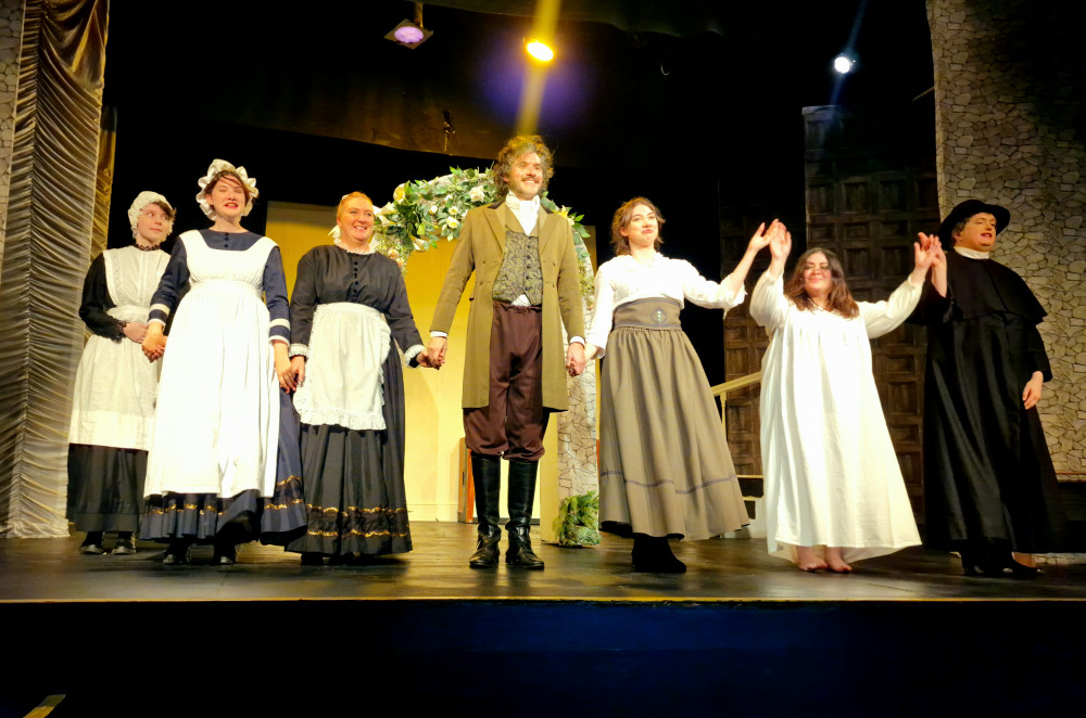 The cast of Jayne Eyre at the Venture Theatre in Ashby de la Zouch. Photo: Pip Gorringe