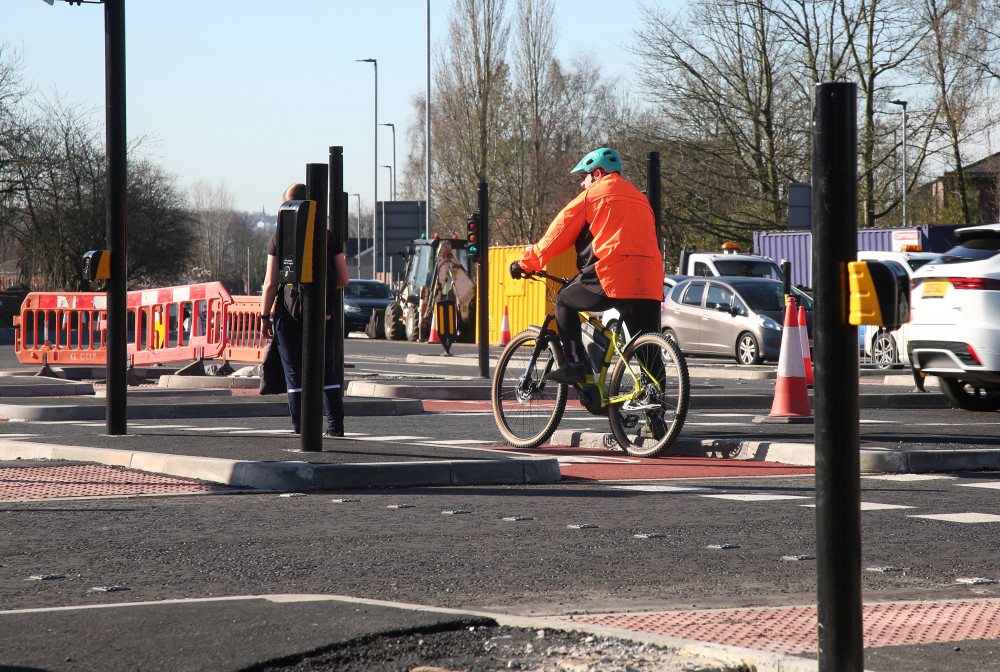 The cycle lane in Chiswick has not been met with universal approval by locals (image via SWNS) The cycle lane in Chiswick has not been met with universal approval by locals (image via SWNS)