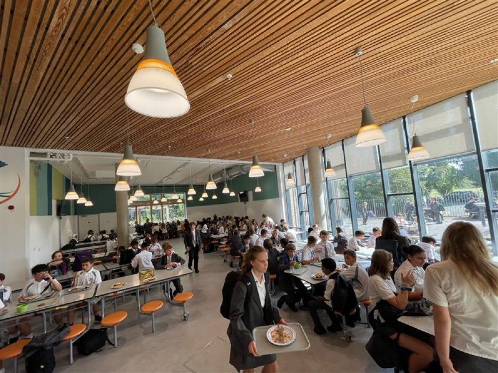 Teddington school canteen in action. (Photo: Teddington School)