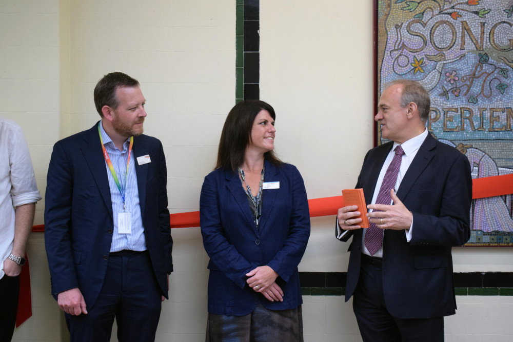 Mark Killick (left) and Claire Mann (middle) and Ed Davey (right) at Surbiton station. (Photo: Network Rail) Mark Killick (left) and Claire Mann (middle) and Ed Davey (right) at Surbiton station. (Photo: Network Rail)