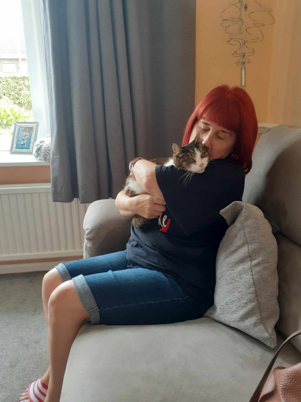 Missing cat Clarke is back with his owner, Janet Dunbar. (Photo: Deborah Bowyer/Sandbach Nub News)