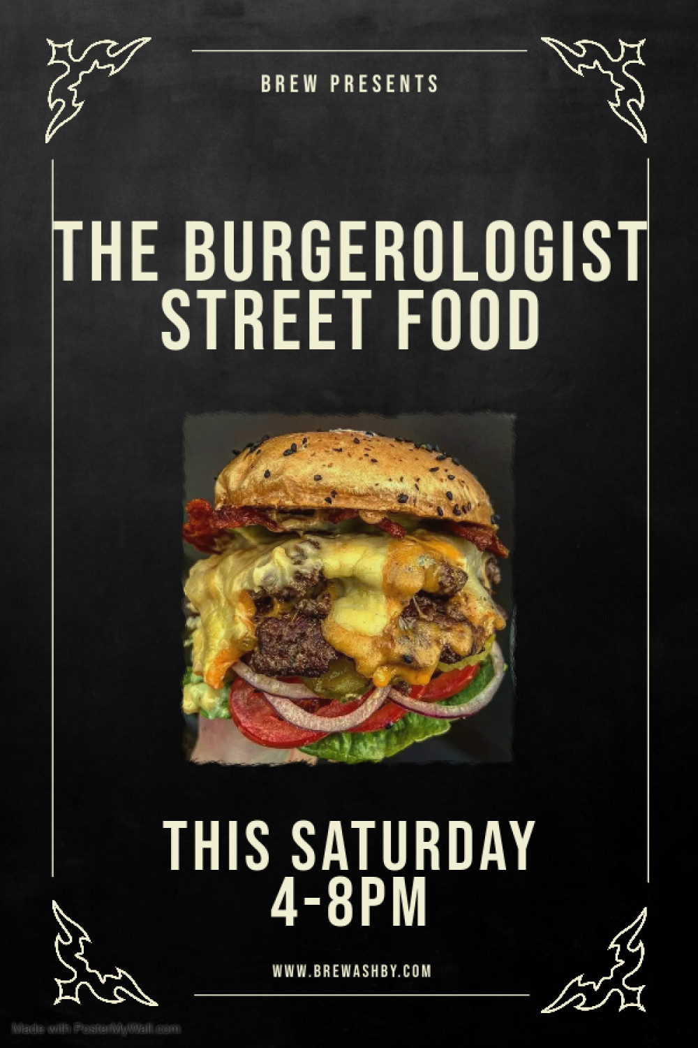 The Burgerologist Street Food Pop Up at Brew, 106B Market Street, Ashby-de-la-Zouch