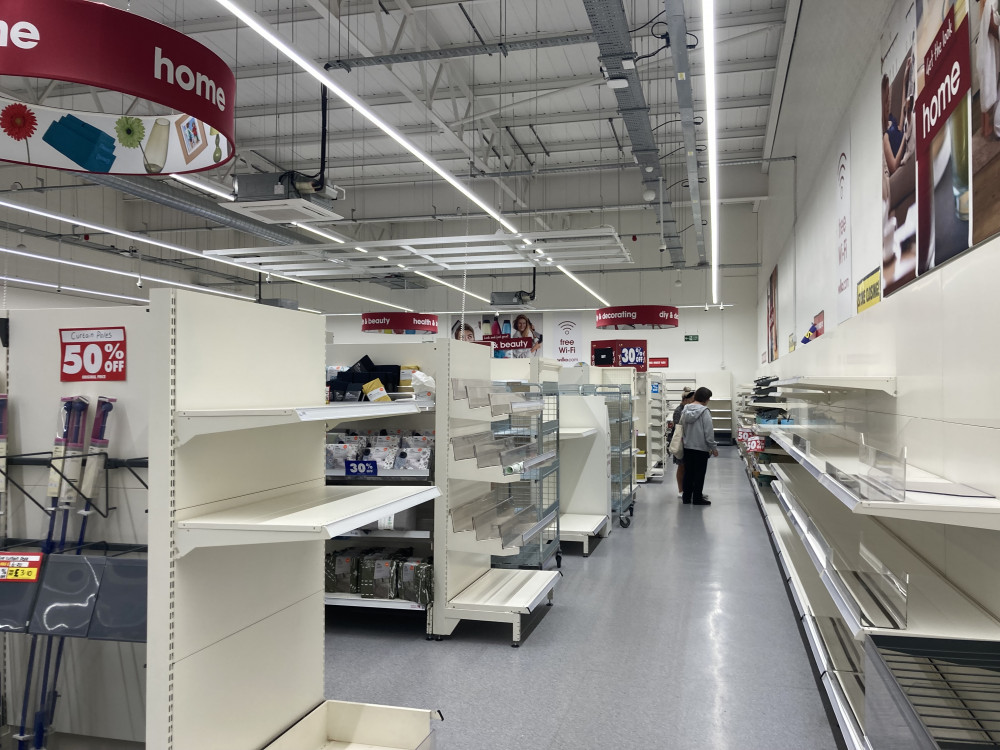 The shelves are mostly empty as Wilko nears permanent closure (Image - Alasdair Perry)