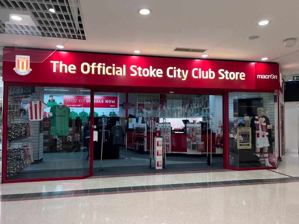 The Stoke City store in The Potteries Centre, Hanley, will close in March next year (Stoke City FC).