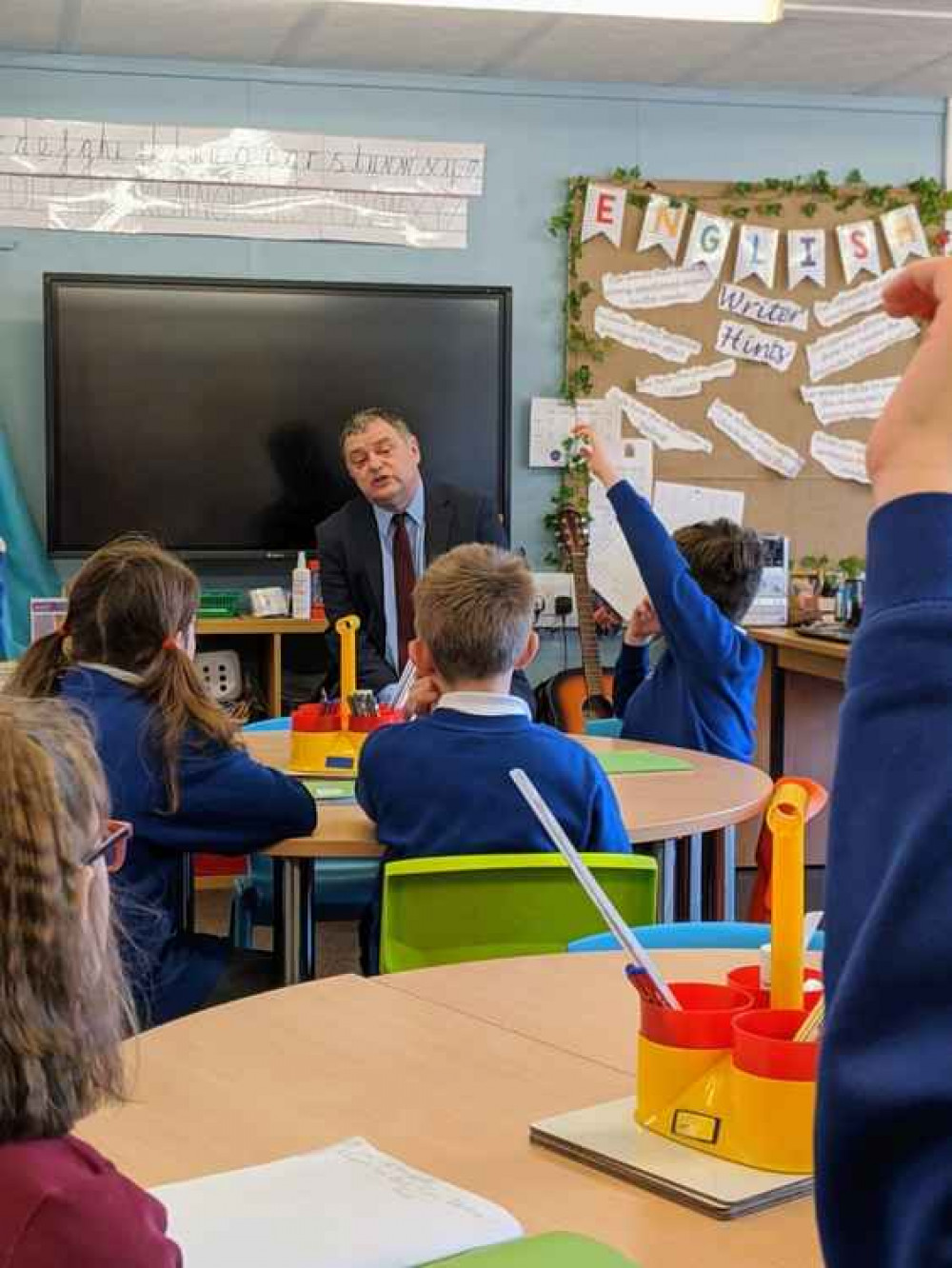 Mike Amesbury on a school visit Mike Amesbury on a school visit