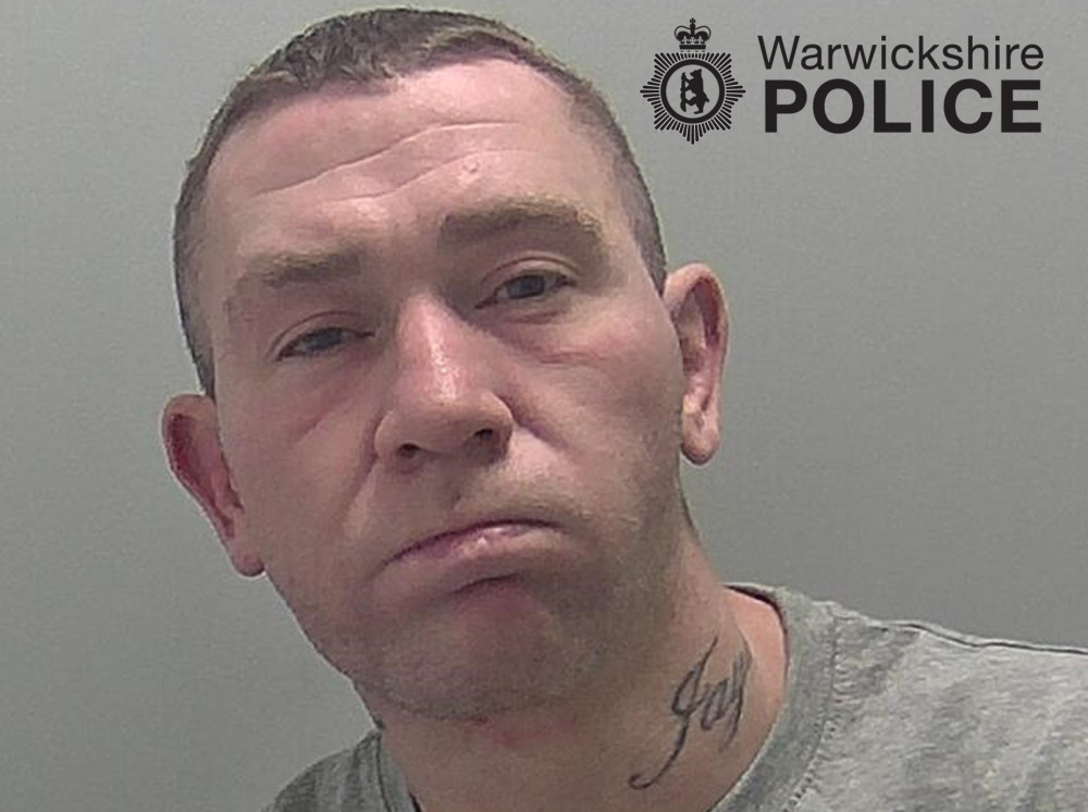 Carl Swinburn has been sentenced to nine years in prison with another five years being spent on licence having being classed as a dangerous offender (image via Warwickshire Police)