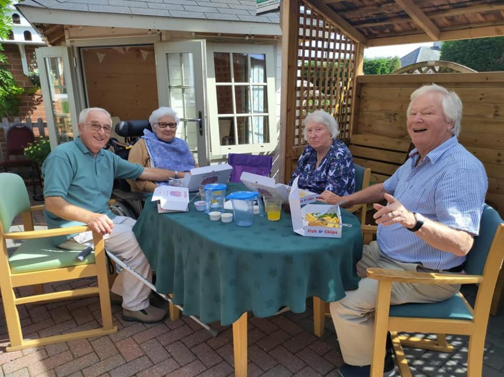 Fish and Chips in the garden