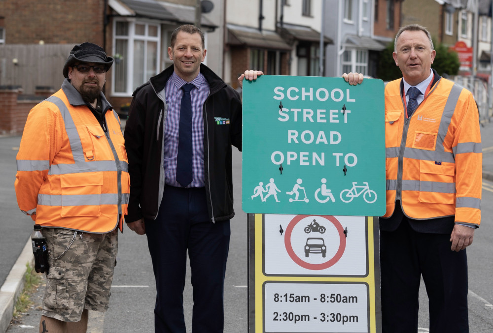 Volunteer Peter Hardy, Lee Quincey, from Leicestershire County Council, and Belvoirdale head Richard Dax, pictured at the recent trial scheme Volunteer Peter Hardy, Lee Quincey, from Leicestershire County Council, and Belvoirdale head Richard Dax, pictured at the recent trial scheme