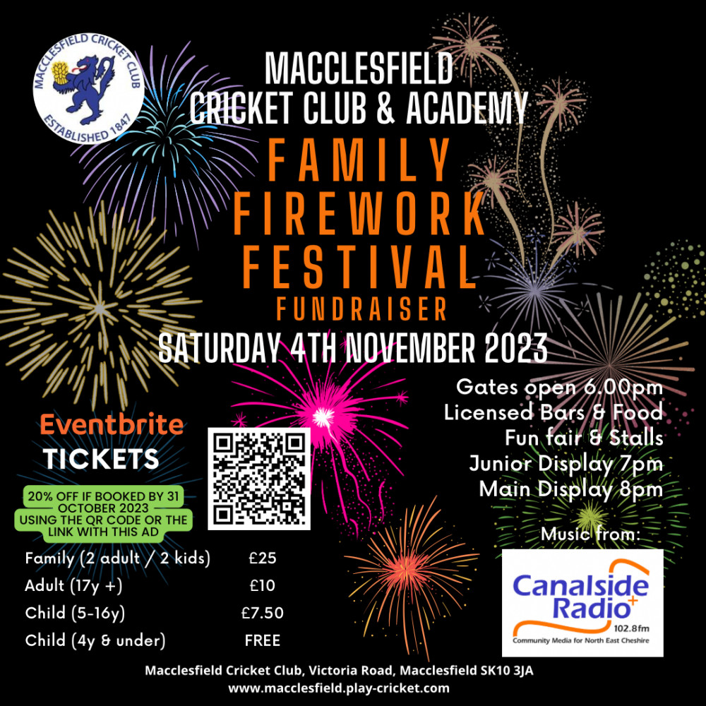 Macclesfield CC Family Firework Festival Macclesfield CC Family Firework Festival