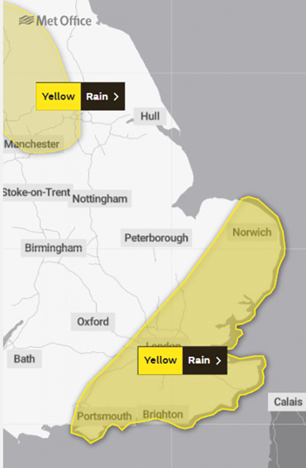 The Met Office's warning The Met Office's warning