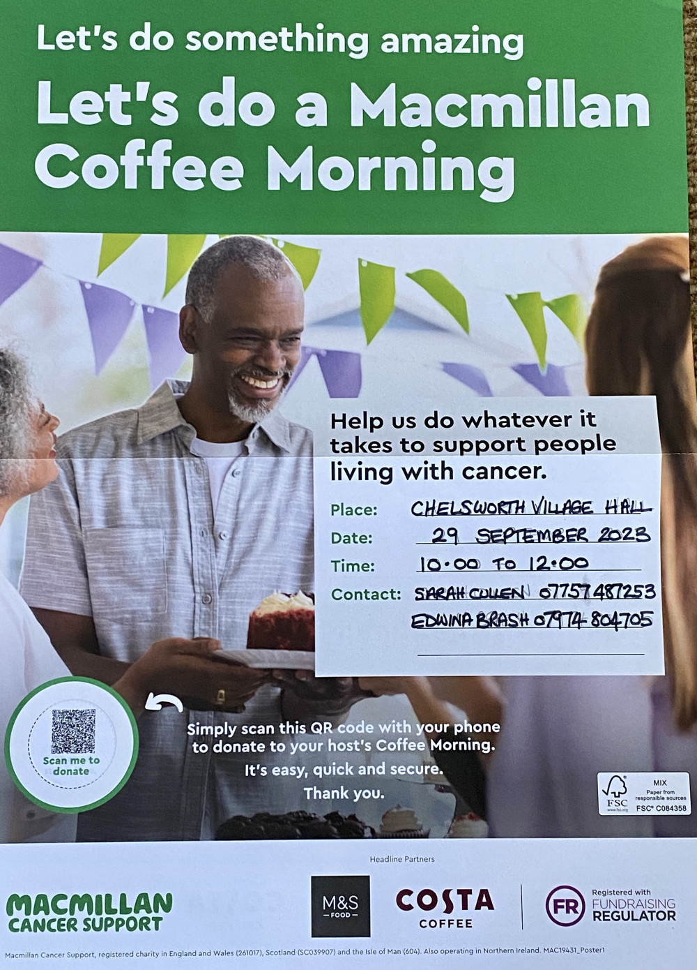 MacMillan coffee morning 