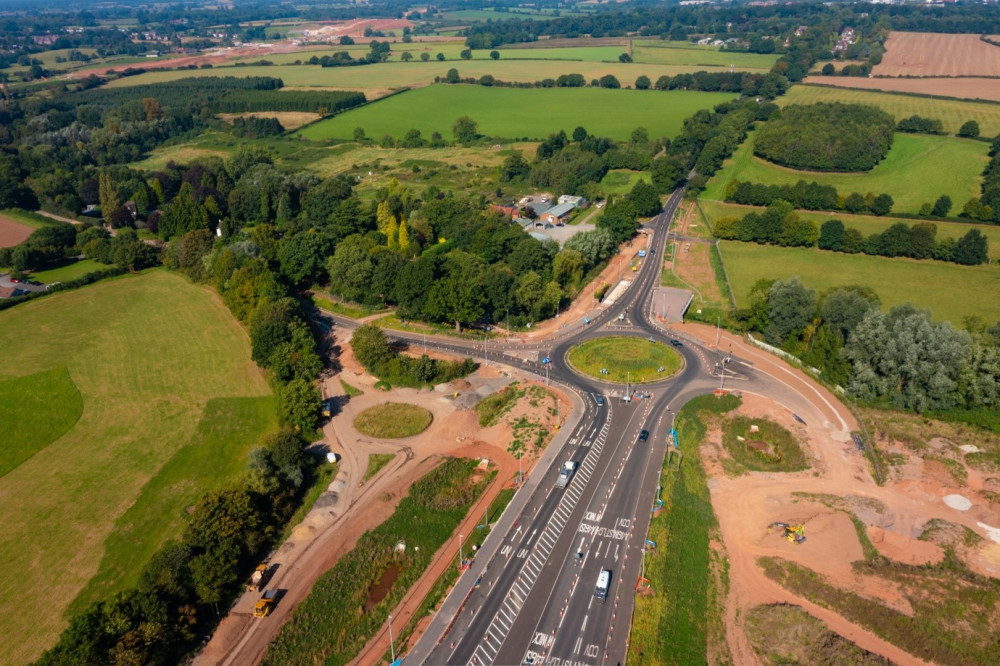 Works at the A46 Stoneleigh Junction have been delayed (image via Warwickshire County Council)