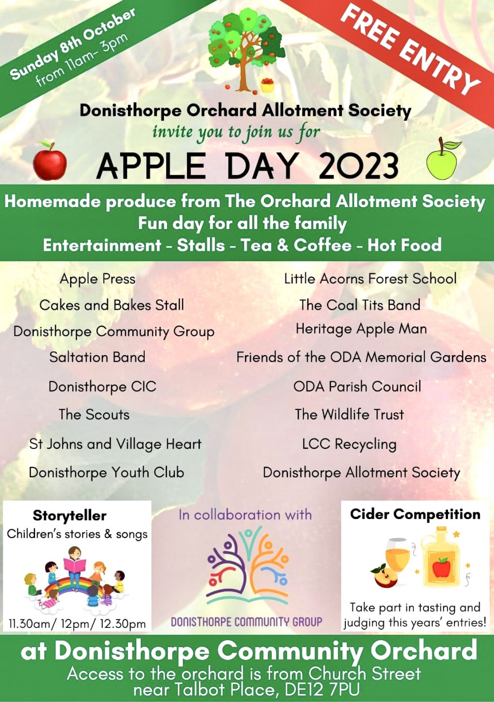 Donisthorpe Apple Day, at The Orchard, Acresford Road, Donisthorpe, near Ashby de la Zouch