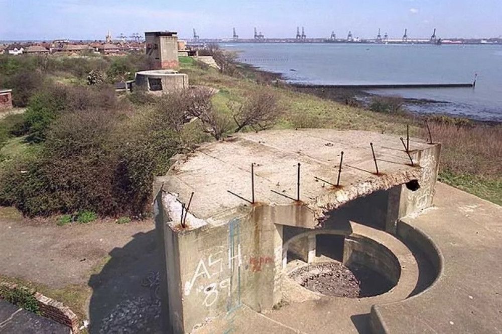 Beacon Hill Fort overlooking Felixstowe port entrance (Picture: contributed)