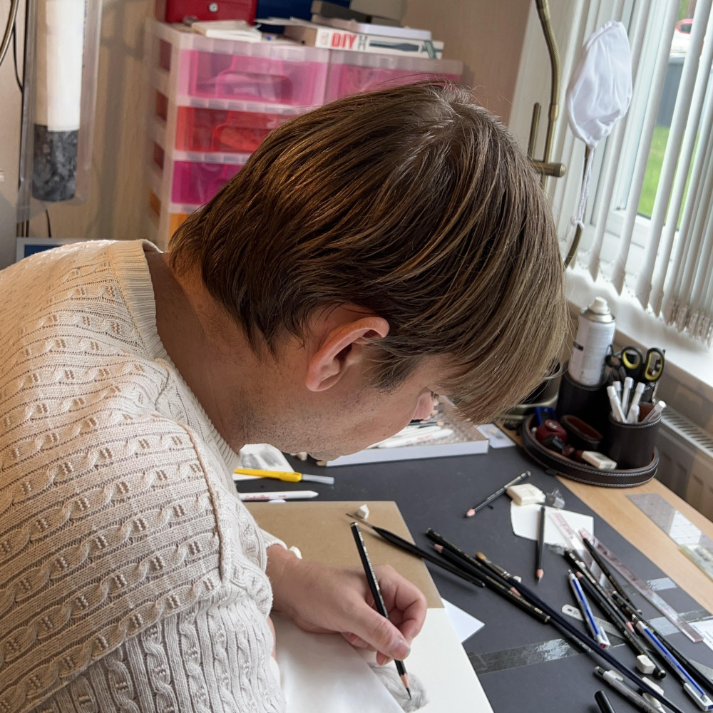 James hard at work. (Photo: Deborah Bowyer/Sandbach Nub News)