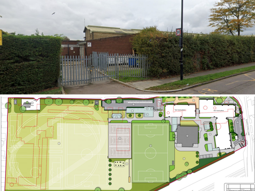 Northolt High School is a mixed foundation school for students aged 11 to 19 in West London (credit: google maps and planning application).