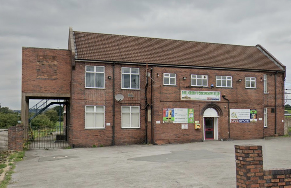 The Ford Green Team's first meeting was held at the Ball Green Working Men's Club on Wilding Road (Google).