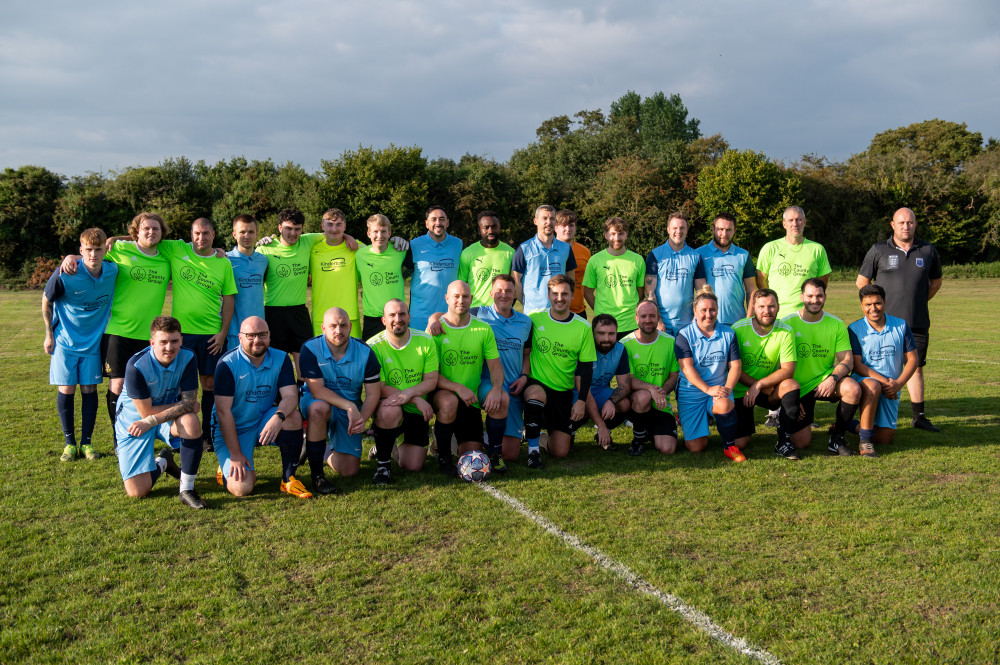 Players from Crewe-based businesses, The County Group and Kindertons Accident Management (Jan Roberts). Players from Crewe-based businesses, The County Group and Kindertons Accident Management (Jan Roberts).