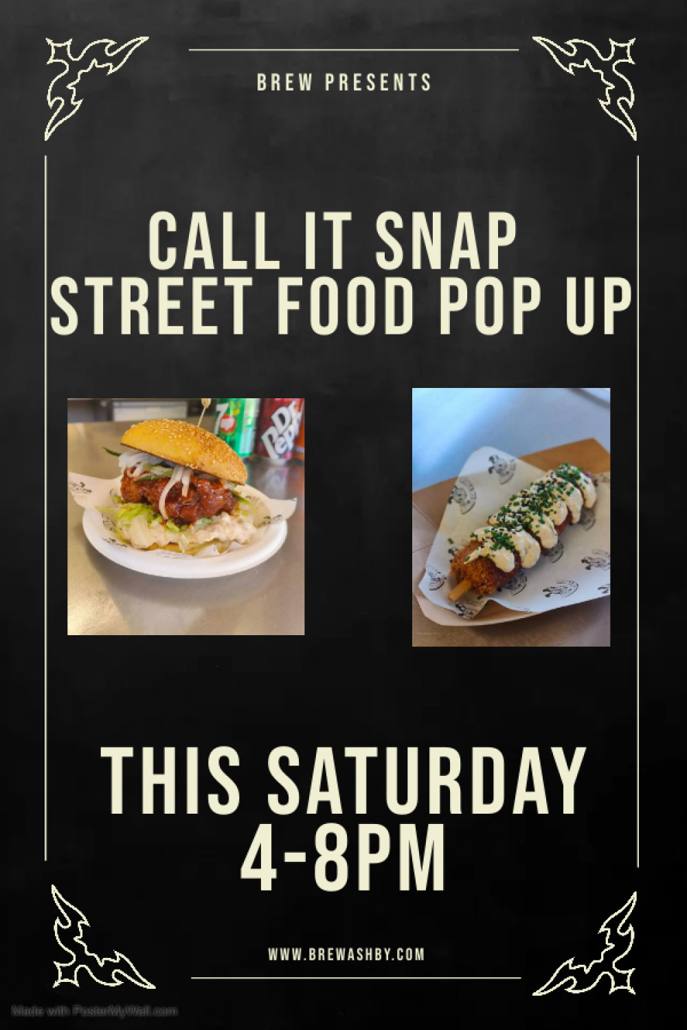 Call It Snap Street Food Pop Up at Brew, 106B Market Street, Ashby-de-la-Zouch