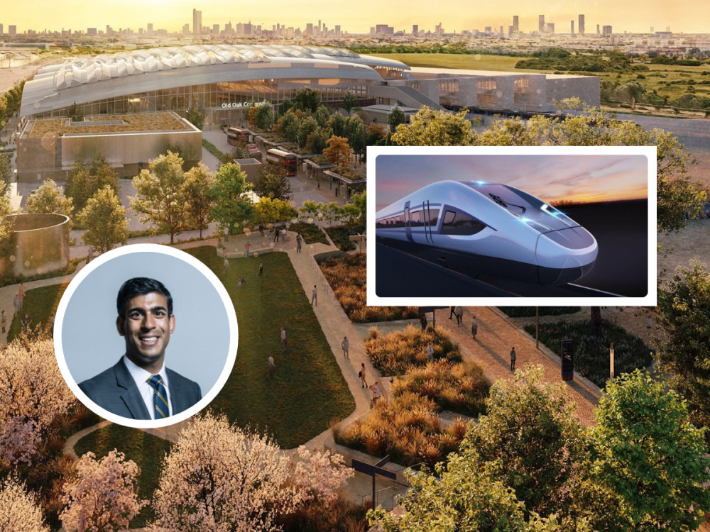 Old Oak Common is a new "super-hub" set to be the "best-connected" and largest new railway station ever built in the UK (credit: HS2 and UK Parliament). 