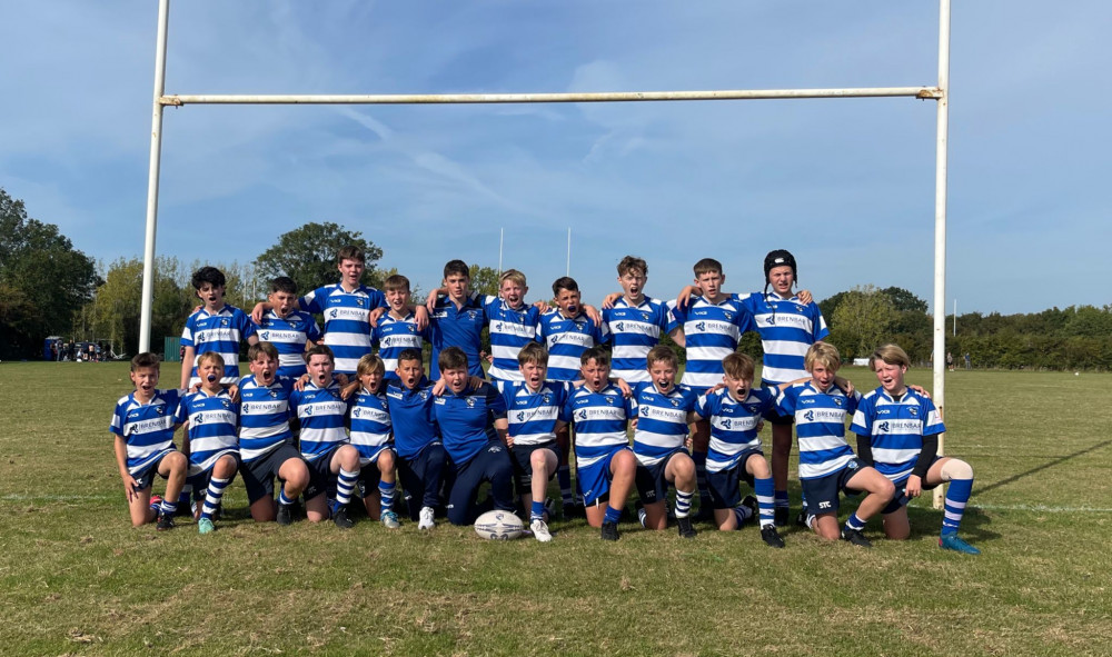 Maldon RFC U13s Cup Squad won their debut competitive match against Brentwood last Sunday. (Credit: James Degiorgio)