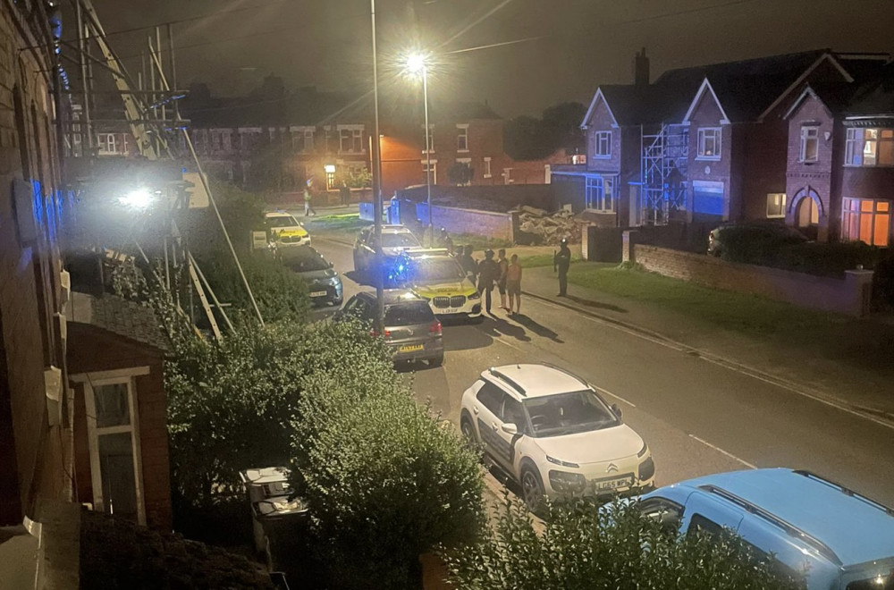 Several officers were deployed to Hungerford Road, Crewe, last night following a sighting of a wanted man (Nub News).