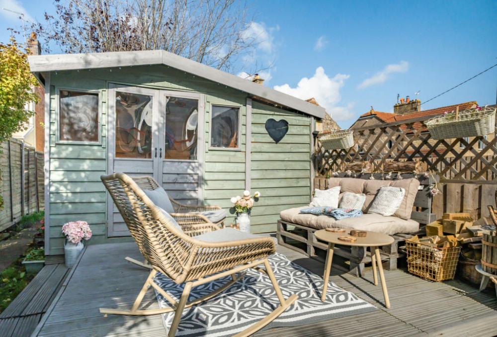 A sweet little garden house too in this former miners' cottage in Midsomer Norton