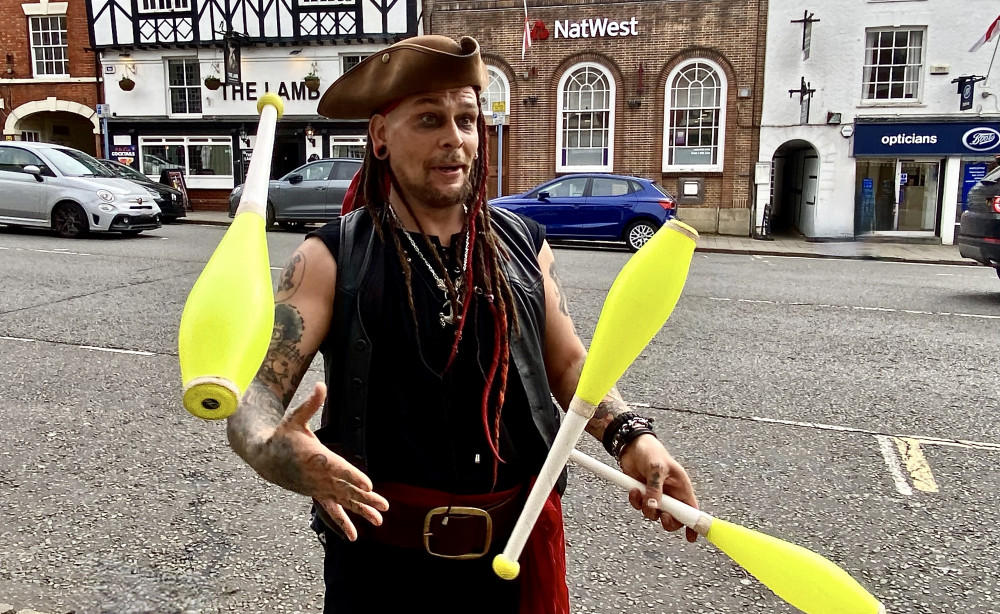 As well as shop window models, Ashby's Fabulous had several characters in fancy dress in the town. Photos: Ashby Nub News