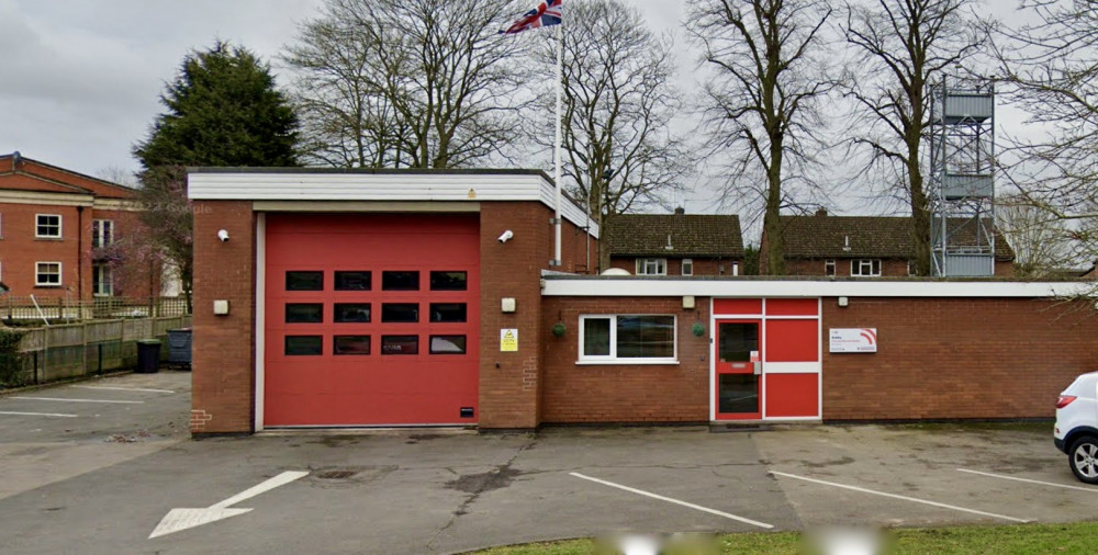 The raid took place at Ashby fire station last month. Photo: Instantstreetview.com